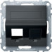 MERTEN ПЛАТА наклонная д/Keystone RJ45 2 поста, АНТРАЦИТ, SM