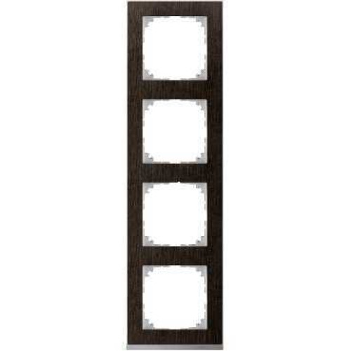 MERTEN M-Pure Decor РАМКА 4 поста, ВЕНГЕ/АЛЮМИНИЙ, SM
