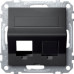 MERTEN ПЛАТА наклонная д/Keystone RJ45 2 поста, АНТРАЦИТ, SM