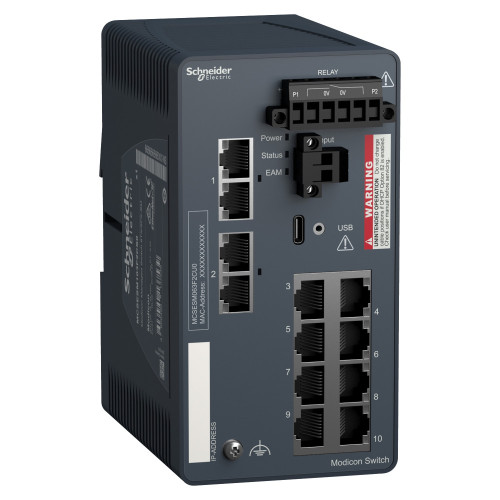 Коммутатор управляемый Modicon, 8TX/2FX-SM