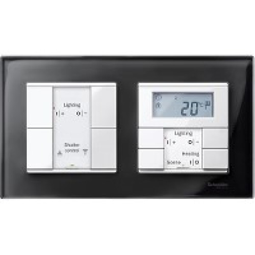 MERTEN M-Elegance РАМКА стеклянная 2 поста, ЧЕРНЫЙ ОНИКС, SM