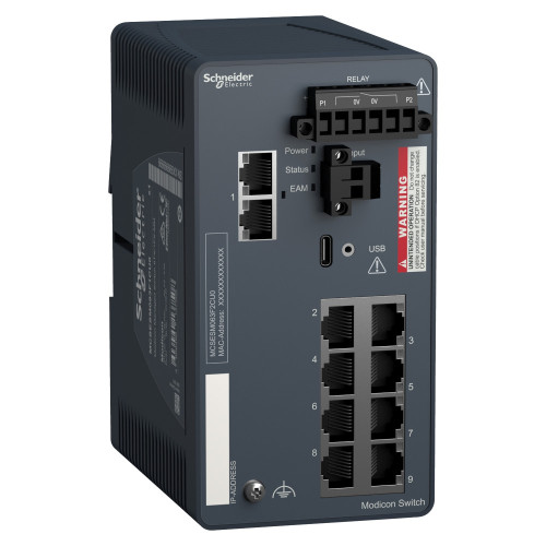 Коммутатор управляемый Modicon, 8TX/1FX-MM