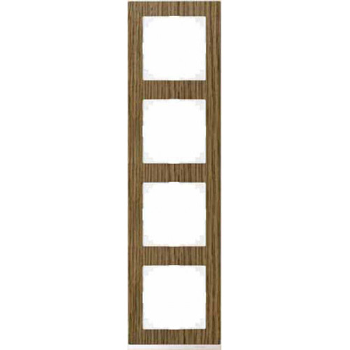 MERTEN M-Pure Decor РАМКА 4 поста, ДУБ/БЕЛЫЙ, SM
