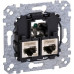 MERTEN МЕХАНИЗМ КОМП. РОЗЕТКИ 2хRJ45 кат. 5e STP