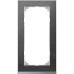 MERTEN M-Pure Decor РАМКА 2 поста б/перегородки, СЛАНЕЦ/АЛЮМИНИЙ, SM