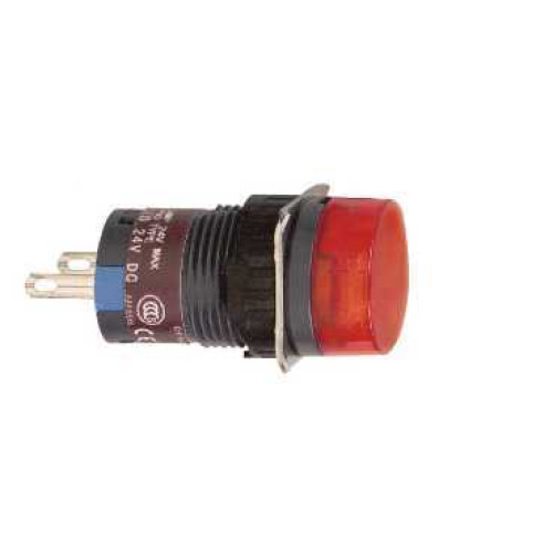 СИГНАЛЬН. ЛАМПА, 16 ММ, КРАСНАЯ, КРУГ. СИГНАЛЬН. ЛАМПА, 16 ММ, КРАСНАЯ, КРУГ.