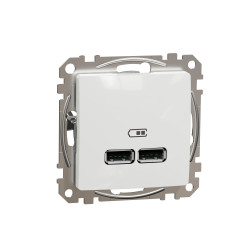 USB РОЗЕТКА тип А, 2,4 A, БЕЛЫЙ