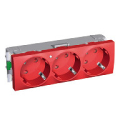 РОЗЕТКА ТРОЙНАЯ 45 2P+E ШТОР ИНД КРАСН