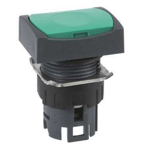 КНОПКА ПЛОСК. ПРЯМОУГ. ЗЕЛЕНАЯ