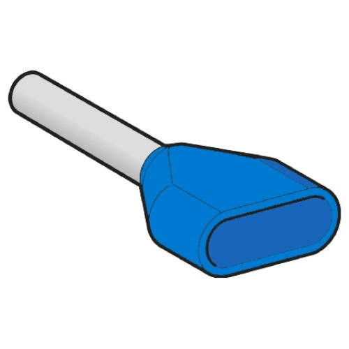 НАКОНЕЧНИК ДВУПРОВОД ЭКОНОМ 0,75ММ2 СИН