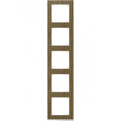 MERTEN M-Pure Decor РАМКА 5 постов, ДУБ/БЕЛЫЙ, SM