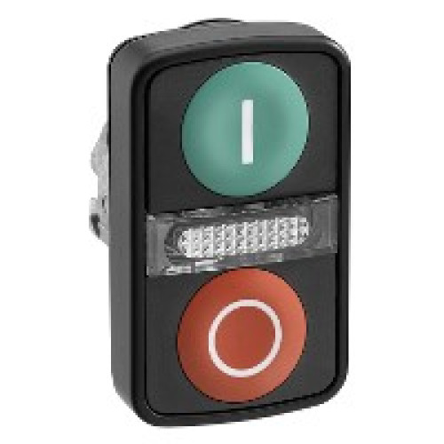 ГОЛОВКА КНОПКИ ДВОЙНАЯ С МАРКИРОВК + LED ZB4BW7A37417