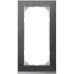 MERTEN M-Pure Decor РАМКА 2 поста б/перегородки, СЛАНЕЦ/АЛЮМИНИЙ, SM