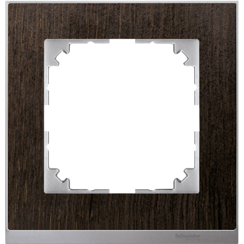 MERTEN M-Pure Decor РАМКА 1 пост, ВЕНГЕ/АЛЮМИНИЙ, SM
