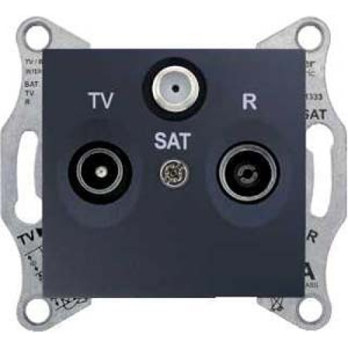 SEDNA TV/R/SAT РОЗЕТКА оконечная, 1dB, ГРАФИТ