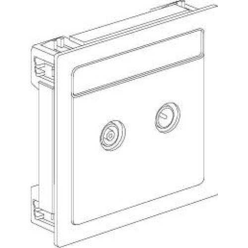 CYB-BK8-РАМКА ПОД TV-FM МЕХАНИЗМЫ БЕЛАЯ