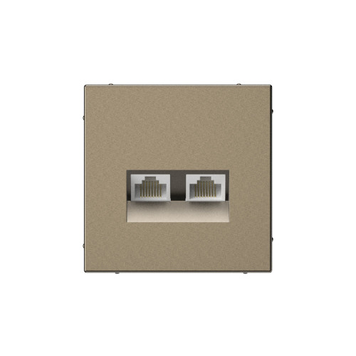 ARTGALLERY РОЗЕТКА двойная компьютерная RJ45+RJ45, кат. 5е, механизм, МОККО