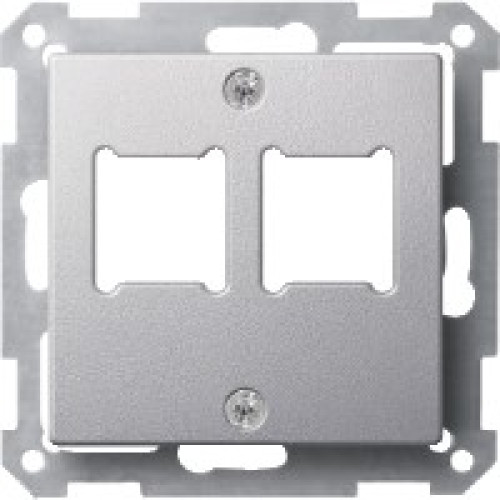 MERTEN ЦЕНТР.ПЛАТА д/розетки RJ11/RJ45,2поста, АЛЮМИНИЙ, QF SM