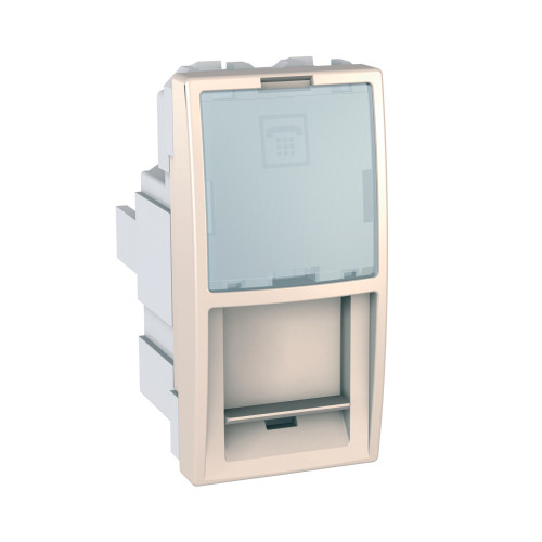 РОЗЕТКА ТЕЛЕФ RJ12 6 КОНТ ИТАЛ 1 МОД БЕЖ