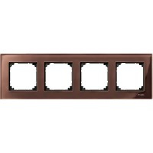 MERTEN M-Elegance РАМКА стеклянная 4 поста, МАХАГОН, SM