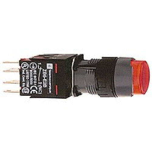 КНОПКА 16ММ КРАСНАЯ С ПОДСВЕТКОЙ