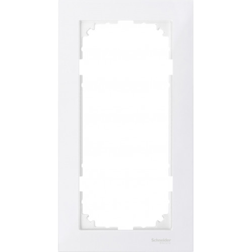 MERTEN M-Pure РАМКА 2 поста б/перегородки, ПОЛ.БЕЛЫЙ, SM