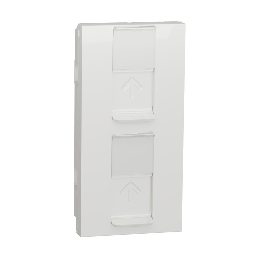 UN ЛИЦ ПАН д/коннек. S-One RJ45, 4 мод., со шт., с полем д/надписи, прям., БЕЛ