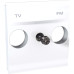 ЦЕНТР. ПЛАТА TV/FM РОЗЕТКИ БЕЛЫЙ
