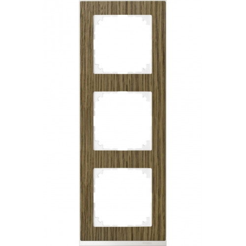 MERTEN M-Pure Decor РАМКА 3 поста, ДУБ/БЕЛЫЙ, SM