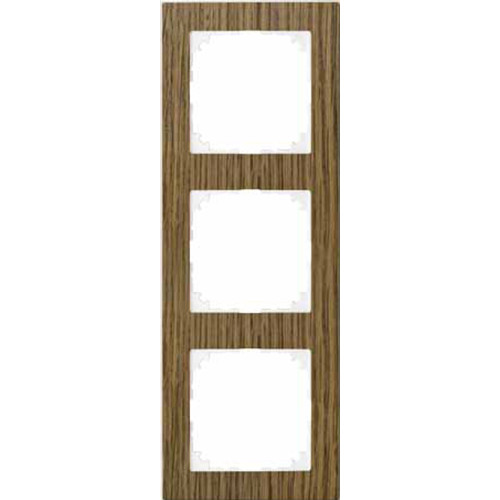 MERTEN M-Pure Decor РАМКА 3 поста, ДУБ/БЕЛЫЙ, SM