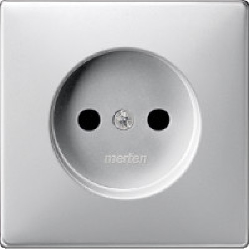 MERTEN ЦЕНТР.ПЛАТА д/механизма розетки б/заземляющего контакта АЛЮМИНИЙ,SD QF