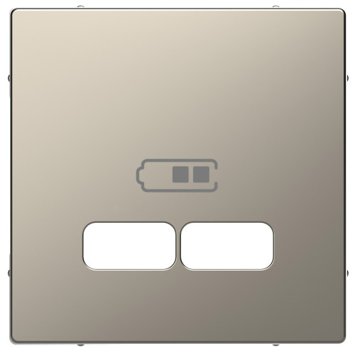 DL, ЦЕНТР. НАКЛАДКА USB 2,1А, НИКЕЛЬ