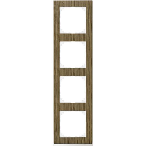 MERTEN M-Pure Decor РАМКА 4 поста, ДУБ/БЕЛЫЙ, SM