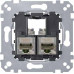 MERTEN МЕХАНИЗМ КОМП. РОЗЕТКИ 2хRJ45 кат. 5e STP