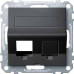 MERTEN ПЛАТА наклонная д/Keystone RJ45 2 поста, АНТРАЦИТ, SM