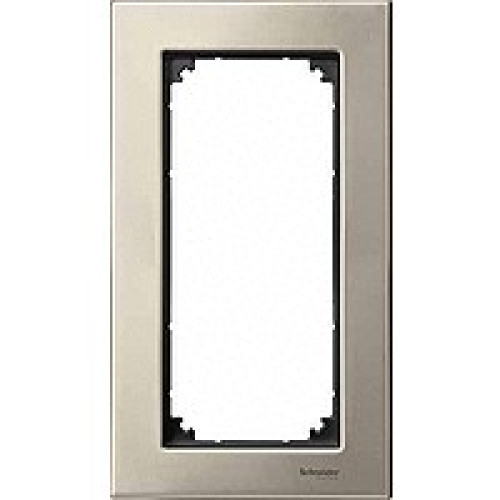 MERTEN M-Elegance РАМКА металлическая 2 поста б/перегородки, ТИТАН, SM