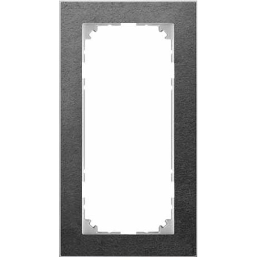 MERTEN M-Pure Decor РАМКА 2 поста б/перегородки, СЛАНЕЦ/АЛЮМИНИЙ, SM