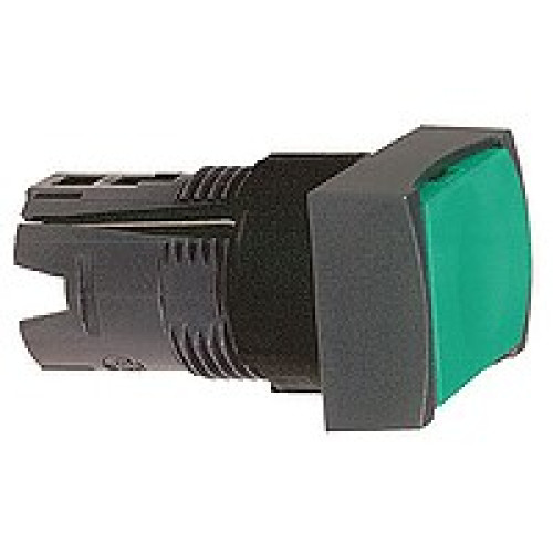 КНОПКА ПЛОСК. ПРЯМОУГ. ЗЕЛЕНАЯ