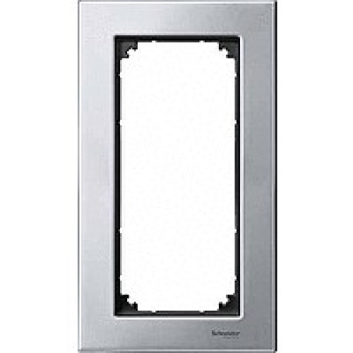 MERTEN M-Elegance РАМКА металлическ. 2 поста б/перегородки, ПЛАТИНА-СЕРЕБРО, SM
