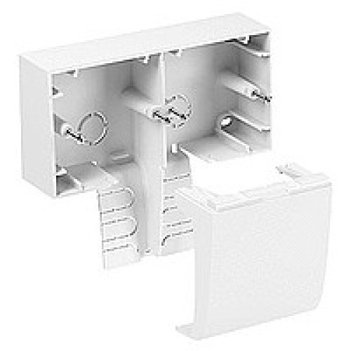 TML-E-КОРОБКА ДВОЙНАЯ П-КРЫШКА БЕЛ