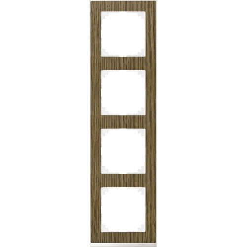 MERTEN M-Pure Decor РАМКА 4 поста, ДУБ/БЕЛЫЙ, SM