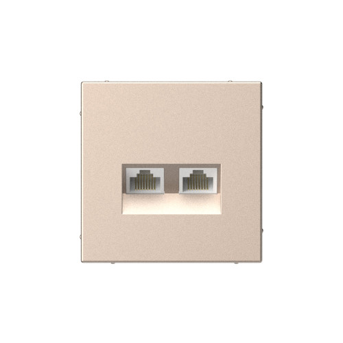 ARTGALLERY РОЗЕТКА двойная компьютерная RJ45+RJ45, кат. 5е, механизм, ПЕСОЧНЫЙ