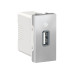 UNICA MODULAR РОЗЕТКА USB, 5 В / 1000 мА, 1 модуль АЛЮМИНИЙ