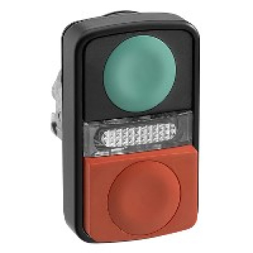 ГОЛОВКА КНОПКИ ДВОЙНАЯ БЕЗ МАРКИР + LED ZB4BW7L37407