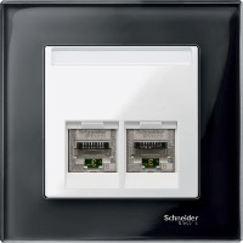 MERTEN ЦЕНТР.ПЛАТА д/розеток с разъемом RJ45 2 поста, ПОЛ.БЕЛЫЙ,SM