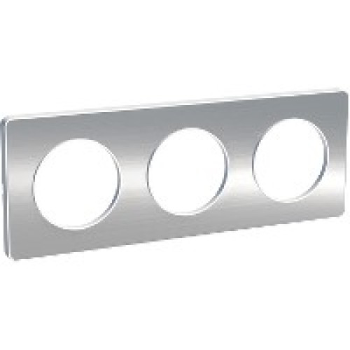 ODACE РАМКА 3-пост., для мех-ма бел. цв., гориз. и верт. монтаж, ПОЛИР. АЛЮМИНИЙ