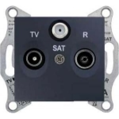 SEDNA TV/R/SAT РОЗЕТКА оконечная, 1dB, ГРАФИТ