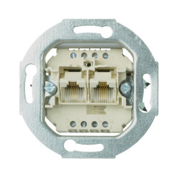 МЕХАНИЗМ ДВОЙНОЙ ТЕЛЕФОННОЙ РОЗЕТКИ RJ-4