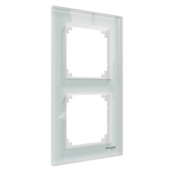 MERTEN M-Elegance РАМКА стеклянная 2 поста, БЕЛЫЙ КРИСТАЛЛ, SM