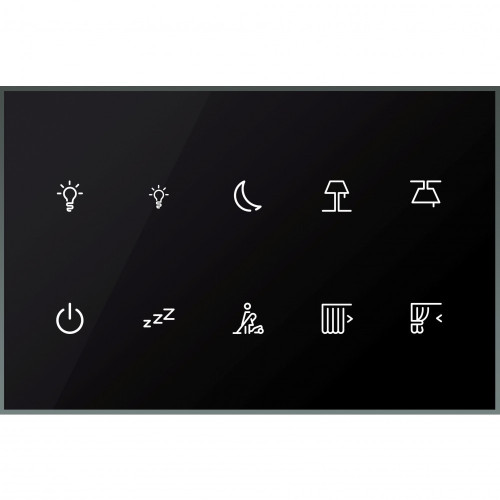 ОБРАЗЕЦ Стеклянный сенсорный выключатель GTP, 10 кнопок